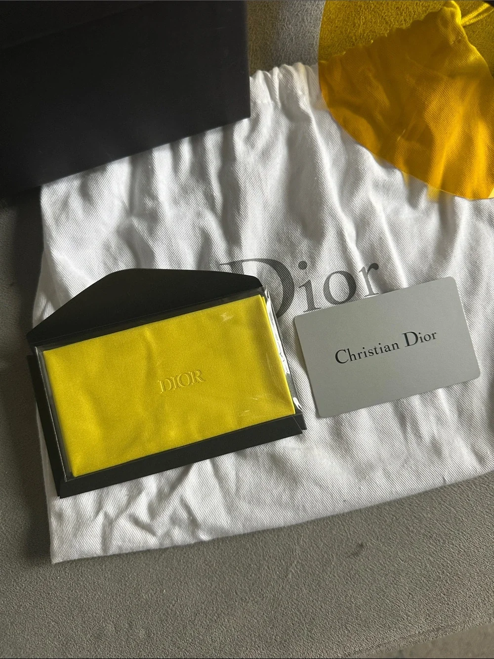 Dior Yellow Transparent Visor with Black J'ADIOR Elastic